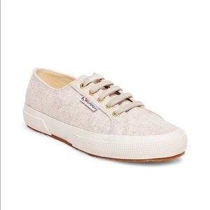 Brand new Superga wool shearling lined shoes